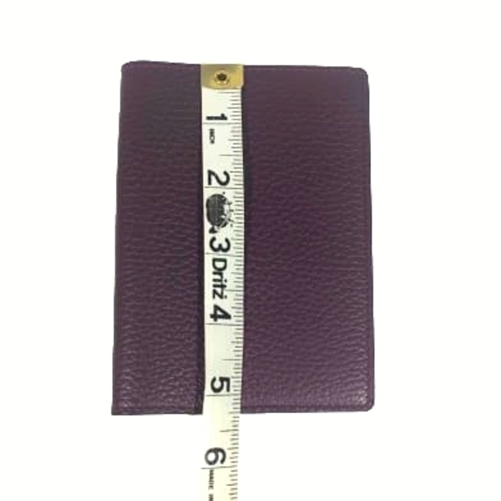 CANALI New Leather Passport Credit Card Holder Maroon - Picture 4 of 7